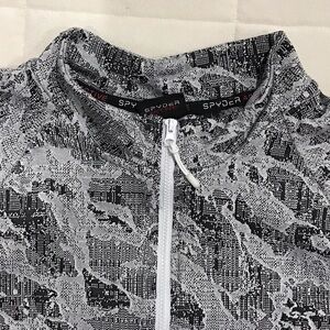 Spyder Monochrome Patterned Half Zip base wear Pullover